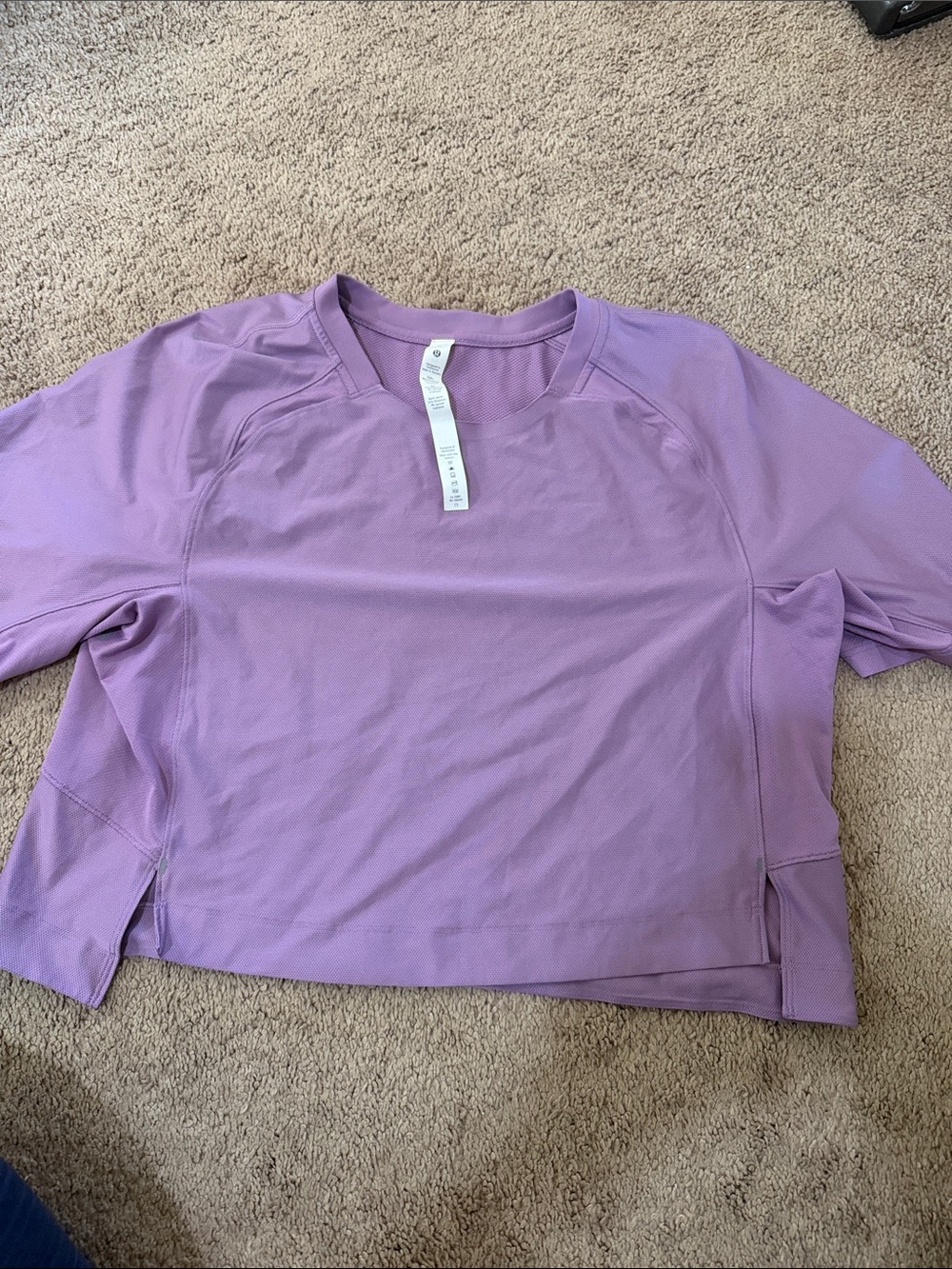 lululemon athletica Lavender Cropped Crewneck Sweatshirt